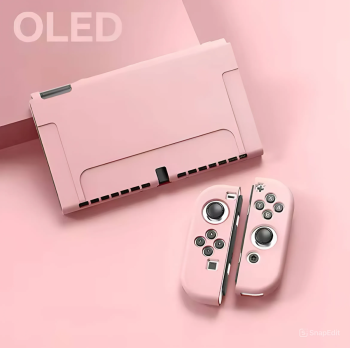 Розовый защитный чехол для Nintendo Switch OLED